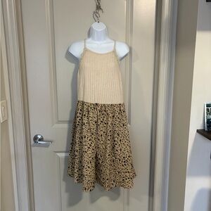 SHEIN Curve Off-White Ribbed Knit Dress